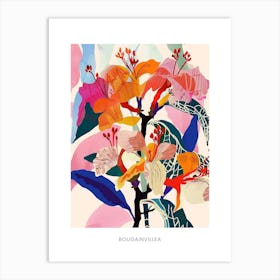 Colourful Flower Illustration Poster Bougainvillea 4 Art Print