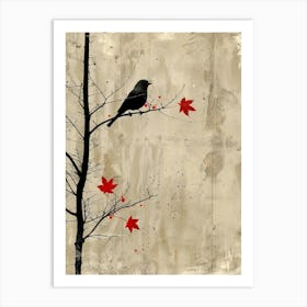 Crow On A Tree 1 Art Print