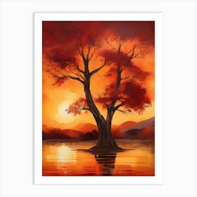 Sunset Tree 1 Poster