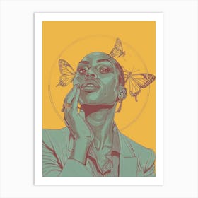 Butterfly Woman 4 Art Print