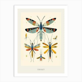 Colourful Insect Illustration Cricket 6 Poster Art Print