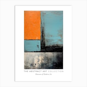 Orange And Teal Abstract Painting 2 Exhibition Poster Art Print