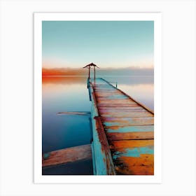 Pier At Sunrise Art Print