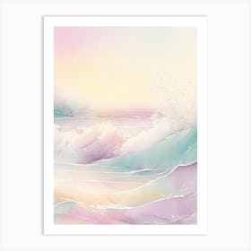 Waves Waterscape Gouache 1 Art Print