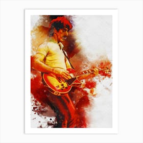 Smudge Of Portrait Frank Zappa Live Concert Art Print