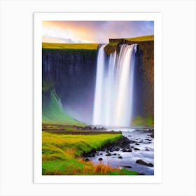 Suðurárfoss, Iceland Majestic, Beautiful & Classic (3) Art Print