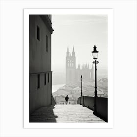 Segovia, Spain, Black And White Analogue Photography 2 Art Print