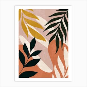 Abstract Tropical Leaves 9 Art Print