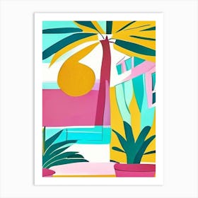 Barbados Muted Pastel Tropical Destination Art Print