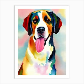 Greater Swiss Mountain Dog 2 Watercolour Dog Art Print