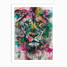 Colorful Lion Art Print