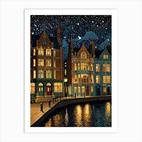 Night In Brussels Art Print