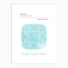 Aquamarine Birthstone | Aquamarine Art Print