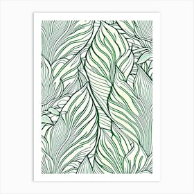 Banana Leaf William Morris Inspired 2 Art Print