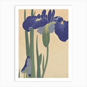 Japanese Ukiyo-E Iris Art Print