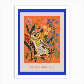 Spring Birds Poster Eastern Screech Owl 3 Art Print
