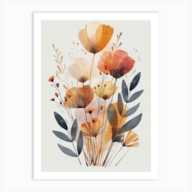 Watercolor Poppies Art Print