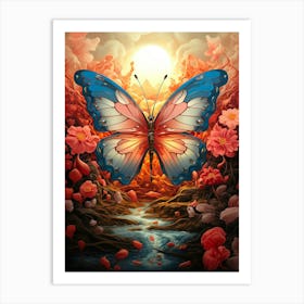 Butterfly In The Garden Art Print