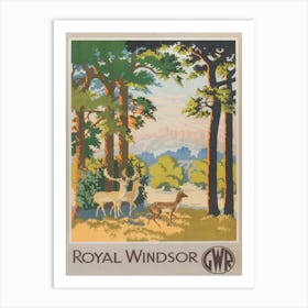 Royal Windsor England Vintage Travel Poster Art Print