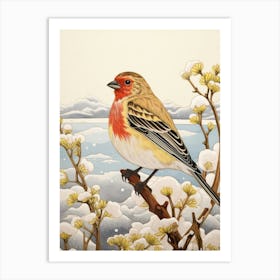 Bird Illustration Finch 3 Art Print