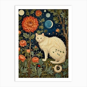 William Morris Cat In The Garden 2 Art Print