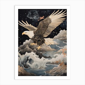 Eagle 1 Gold Detail Painting Art Print