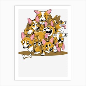 Corgis Art Print