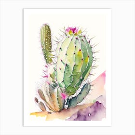 Prickly Pear Cactus Storybook Watercolours 2 Art Print