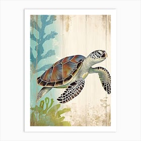Beach House Sea Turtle  13 Art Print