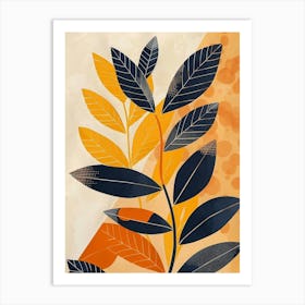 Abstract Leaves Canvas Print Art Print