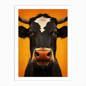 Cow With Horns 1 Art Print