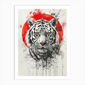 White Tiger Canvas Print Art Print