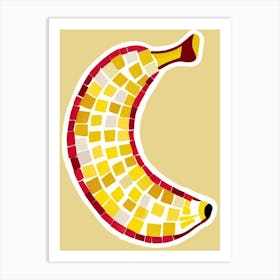 Mosaic Banana 4 Art Print