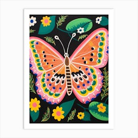 Maximalist Animal Painting Butterfly 2 Art Print