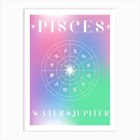 Pisces Horoscope Art Print