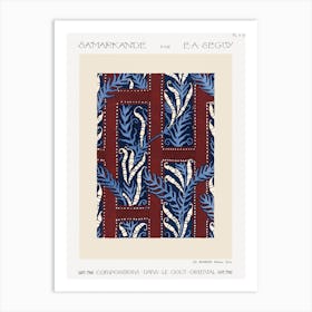 Fern Pochoir Pattern In Art Deco Oriental Style, Eugène Séguy Art Print