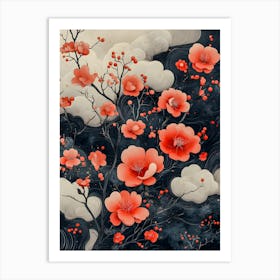 Cherry Blossoms in Full Bloom – Abstract Floral Art Art Print