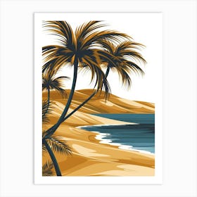 Palm Trees On The Beach 22 Art Print