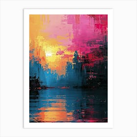 Sunset C | Pixel Art Series Art Print