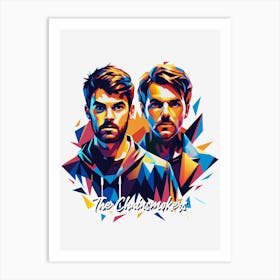 The Chainsmokers 03 Portrait Music Icon WPAP Pop Art Style Art Print