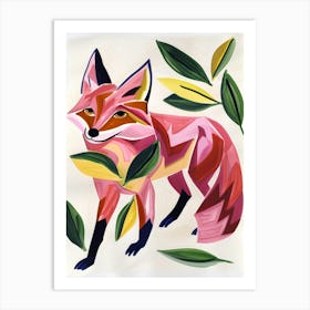 Pink Fox Art Print