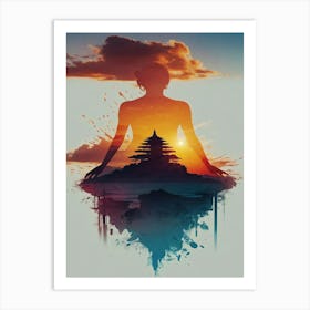 Meditation At Sunset Art Print