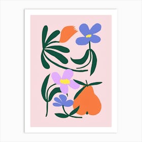 Flowers And Fruit Art Print