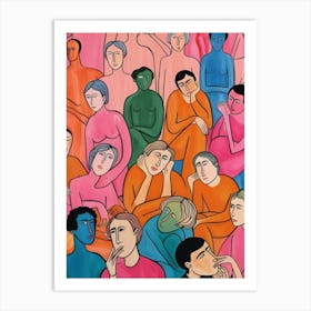 Crowd Of People Art Print