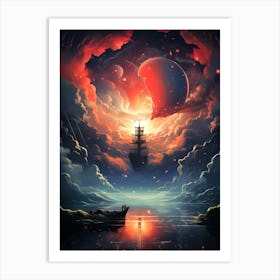 Ship In The Sky 5 Art Print