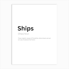 Ships Definition Meaning Art Print