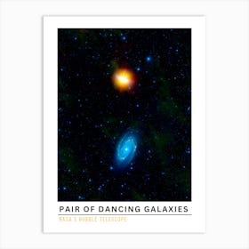 Pair Of Dancing Galaxies Art Print