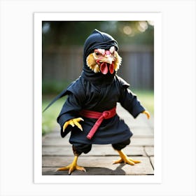 Ninja Chicken Art Print