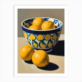 Lemons In A Bowl 1 Art Print