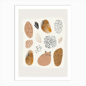 Abstract Cat Illustration Art Print